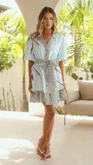 Malina Mini Dress - Ocean Breeze