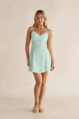 Truth Untold Mini Dress Sage