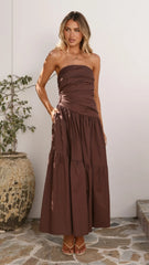 Nia Maxi Dress - Chocolate