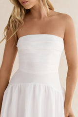 Delicate Dreams Strapless Maxi Dress White