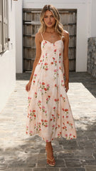 Suri Maxi Dress - Pink Floral