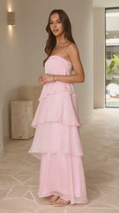 Daisie Strapless Maxi Dress - Pink