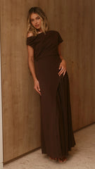 Zariela Maxi Dress - Chocolate