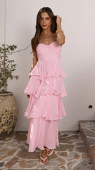 Elysia Maxi Dress - Pink