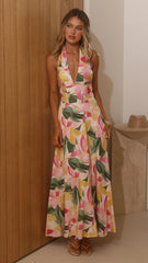 Alexis Maxi Dress - Pink/Yellow Floral