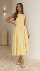 Khloe Midi Dress - Yellow