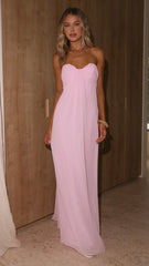 Olivia Strapless Maxi Dress - Pink