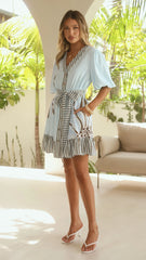 Malina Mini Dress - Ocean Breeze