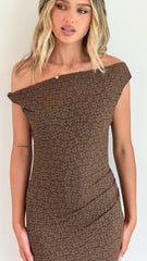 Gigi Maxi Dress Knitted - Chocolate
