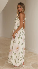 Zarly Maxi Dress - Cream Floral