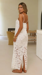 Oaklynn Maxi Dress - White/Lace
