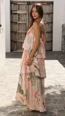 Zova Maxi Dress - Pink/Green Floral