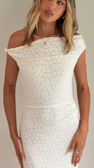Gigi Maxi Dress Knitted - Cream