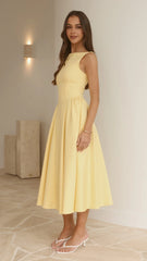 Khloe Midi Dress - Yellow