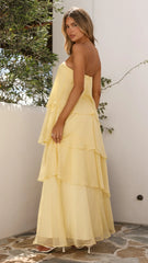 Daisie Strapless Maxi Dress - Yellow