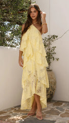 Sora Maxi Dress - Yellow Lace