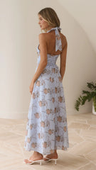 Skye Maxi Dress - Vintage Blue Floral