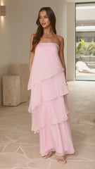 Daisie Strapless Maxi Dress - Pink