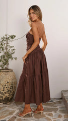 Nia Maxi Dress - Chocolate