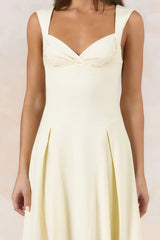 Sand Dune Serenity Midi Dress Yellow