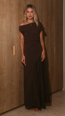 Zariela Maxi Dress - Chocolate