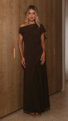Zariela Maxi Dress - Chocolate