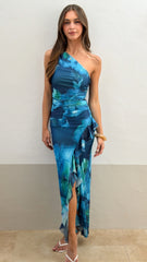 Jennifer Maxi Dress - Blue Floral
