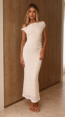 Gigi Maxi Dress Knitted - Cream