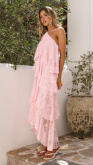 Sora Maxi Dress - Pink Lace