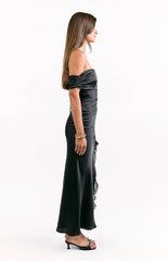 Anica Black Off Shoulder Maxi Dress