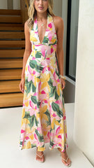 Alexis Maxi Dress - Pink/Yellow Floral