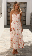 Suri Maxi Dress - Pink Floral