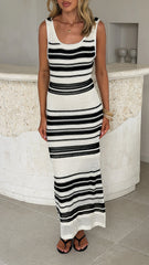 Meika Maxi Dress - Black/White