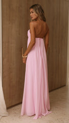 Olivia Strapless Maxi Dress - Pink