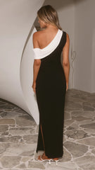 Teisha Maxi Dress - Black/White