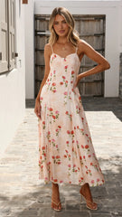 Suri Maxi Dress - Pink Floral
