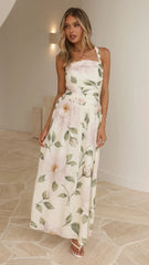 Zarly Maxi Dress - Cream Floral