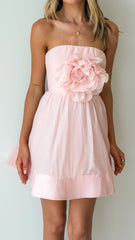 Elisa Strapless Mini Dress - Blush
