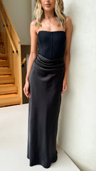 Drew Strapless Maxi Dress - Black