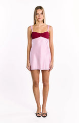 Morgan Pink Contrast Party Mini Dress