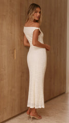 Gigi Maxi Dress Knitted - Cream
