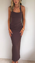 Tahls Maxi Dress - Chocolate
