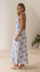 Skye Maxi Dress - Vintage Blue Floral