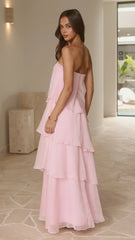 Daisie Strapless Maxi Dress - Pink