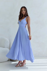 Inner Desire Satin Maxi Dress Blue