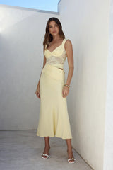 On A Cloud Lace Maxi Dress Yellow