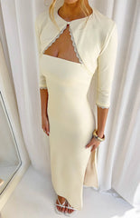 Morena Yellow Two Piece Maxi Dress
