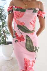 Lost In Your Eyes Mesh Maxi Dress Pink