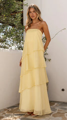 Daisie Strapless Maxi Dress - Yellow