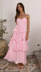 Elysia Maxi Dress - Pink